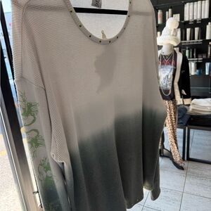 CHARCOAL STUD THERMAL LONG SLEEVE